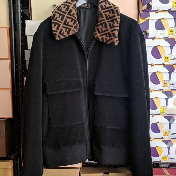 Fendi Wool and Sheepskin Collar Jacket - Picture 2 of 12